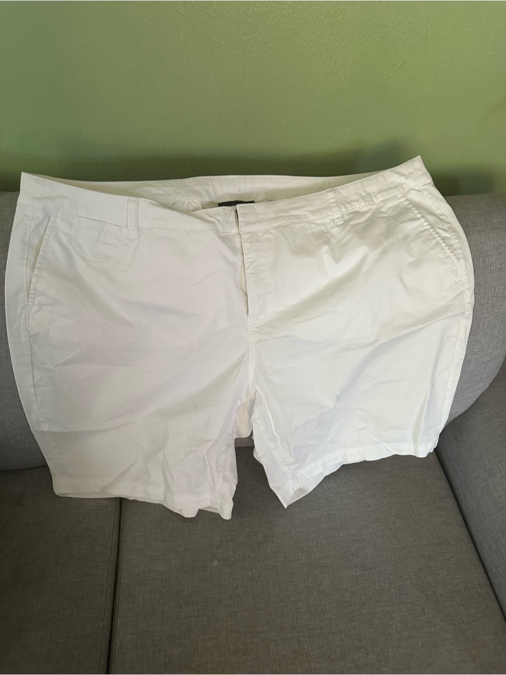 Lane Bryant White Classic Bermuda Shorts
